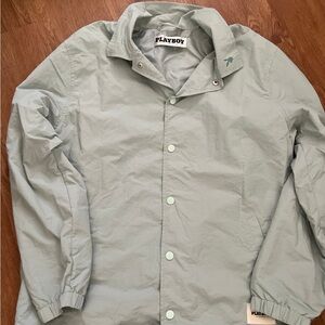 NWOT Playboy x Pacsun Green Windbreaker for Men Medium